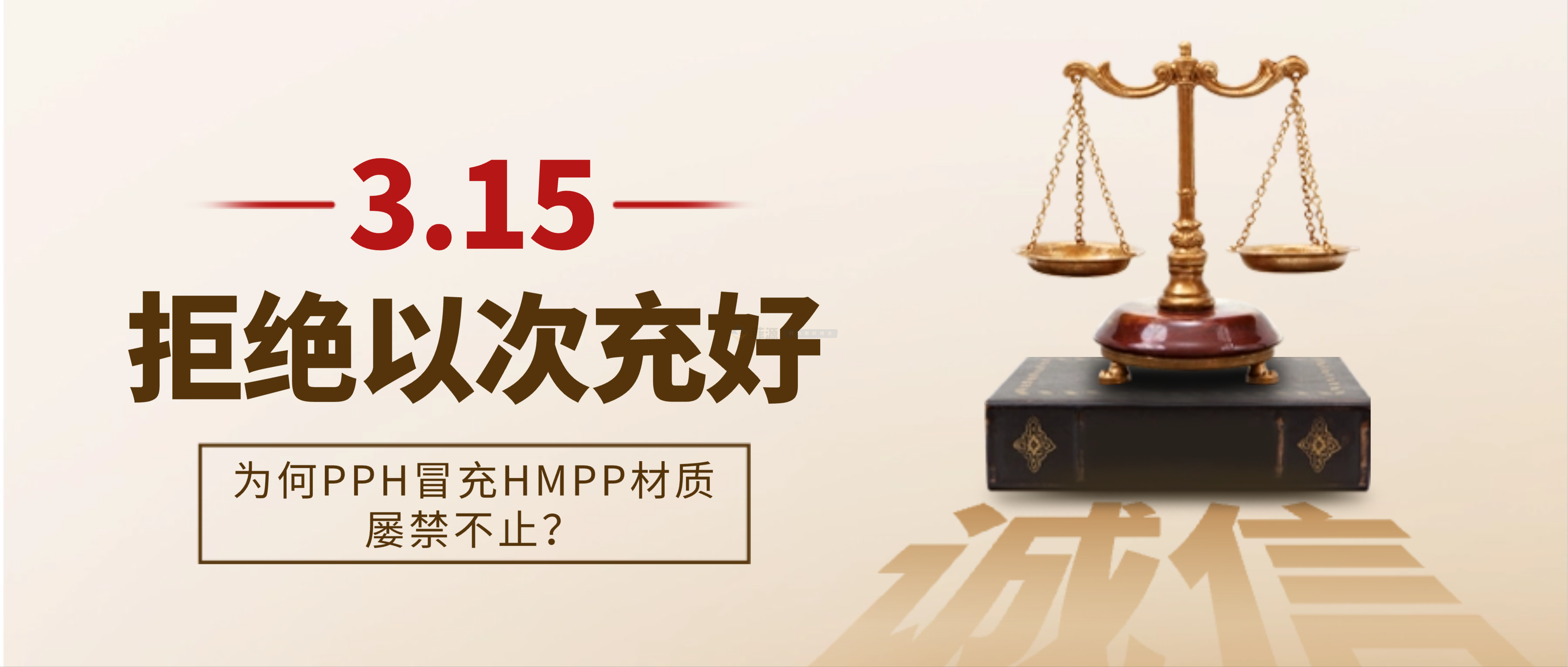 拒绝以次充好，为何PPH冒充HMPP材质屡禁不止？